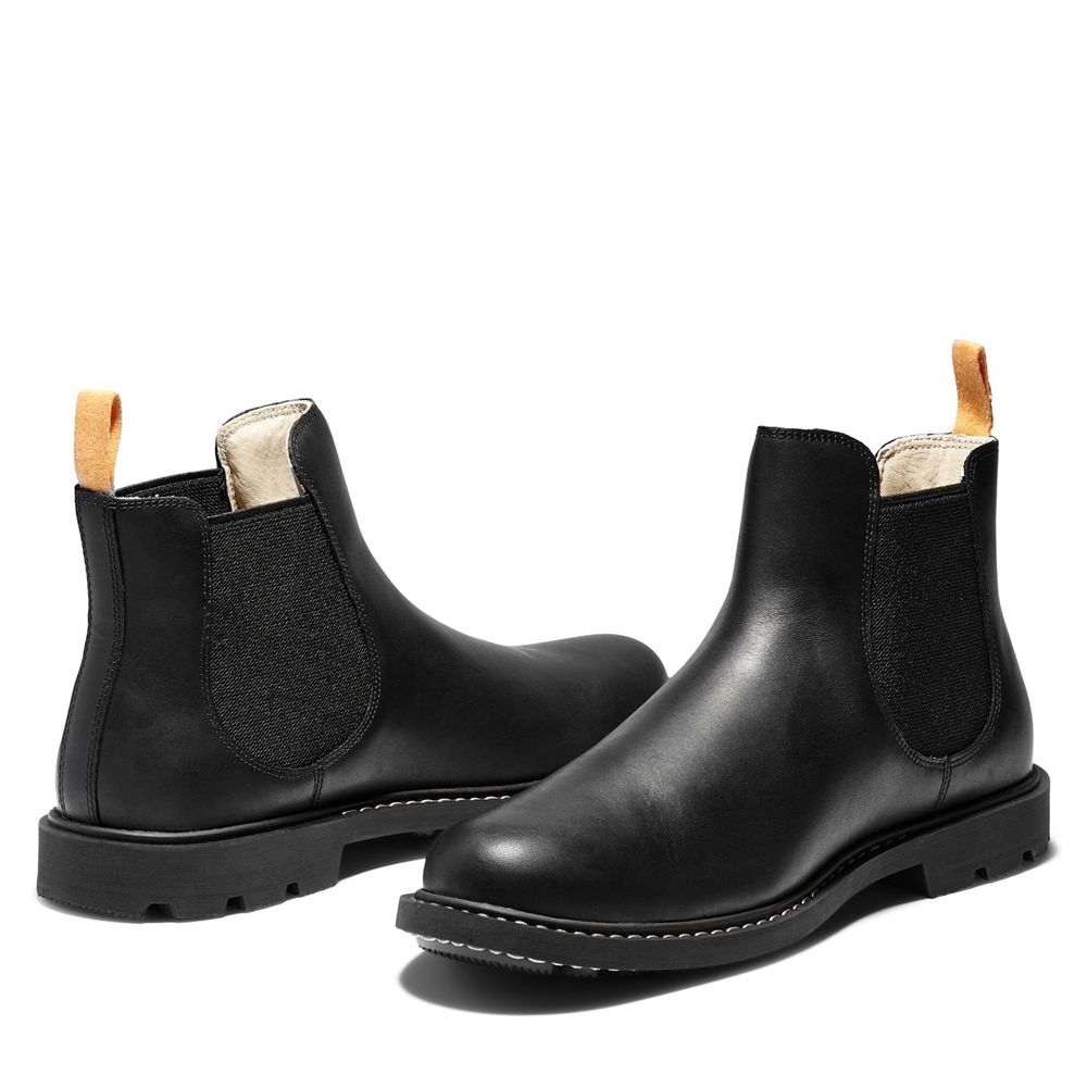 Timberland Mens Chelsea Boots Belanger EK+ Leather - Black - India IM9842153